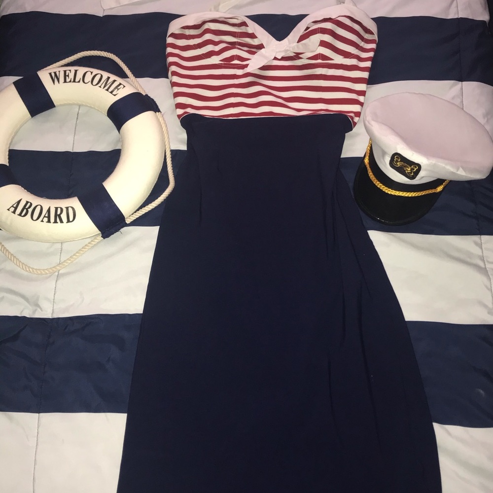 Pinup Couture hello sailor dress Large